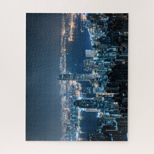 Küstenlinie | Hong Kong Island, Asien Puzzle (Vertikal)