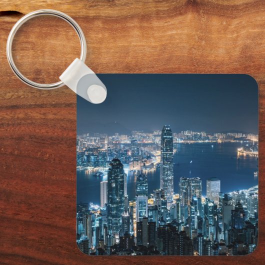 Küstenlinie | Hong Kong Island, Asien Schlüsselanhänger (Vorderseite)