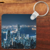 Küstenlinie | Hong Kong Island, Asien Schlüsselanhänger (Rückseite)