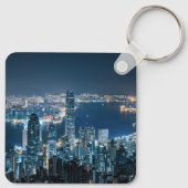 Küstenlinie | Hong Kong Island, Asien Schlüsselanhänger (Rückseite)