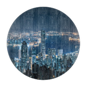 Küstenlinie   Hong Kong Island, Asien Schneidebrett