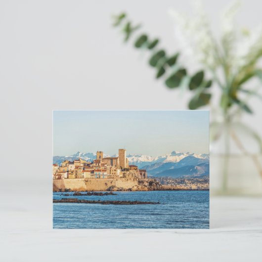 Küstenlinie in Antibes Postkarte (Stehend Vorderseite)