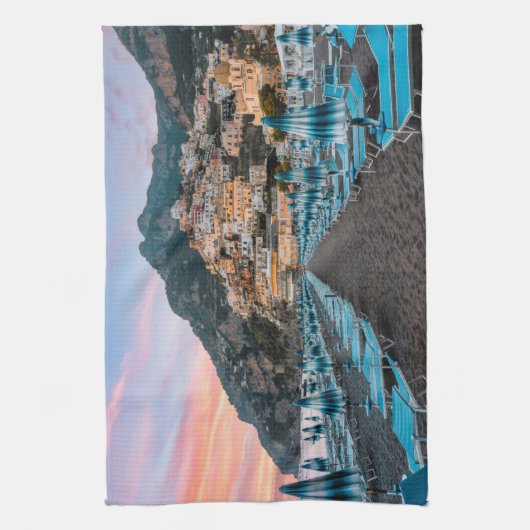 Küstenlinie | Kampanien, Italien Geschirrtuch (Vertikal)