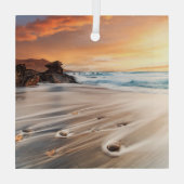 Küstenlinie | Kanarische Inseln, Spanien Ornament Aus Glas (Rückseite)