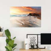 Küstenlinie | Kanarische Inseln, Spanien Poster (Heimbüro)