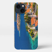 Küstenlinie | Korcula Town, Korcula Island, Kroati iPhone Hülle (Rückseite)