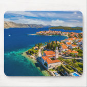 Küstenlinie | Korcula Town, Korcula Island, Kroati Mousepad (Vorne)