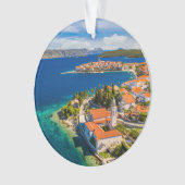 Küstenlinie | Korcula Town, Korcula Island, Kroati Ornament (Vorderseite)
