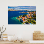 Küstenlinie | Korcula Town, Korcula Island, Kroati Poster (Küche)