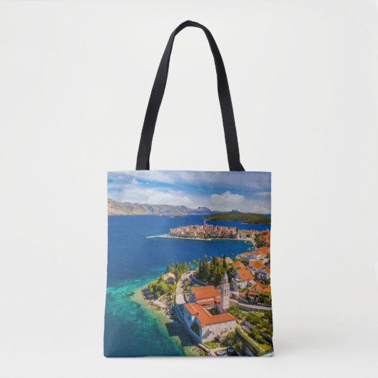 Küstenlinie | Korcula Town, Korcula Island, Kroati Tasche (Vorderseite)