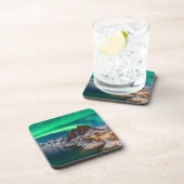 Küstenlinie | Lofoten Islands, Hamnoy, Norwegen Getränkeuntersetzer (Rechte Seite)