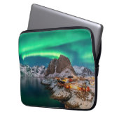 Küstenlinie | Lofoten Islands, Hamnoy, Norwegen Laptopschutzhülle (Vorderseite Links)