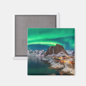 Küstenlinie | Lofoten Islands, Hamnoy, Norwegen Magnet (Vorderseite/Rückseite)