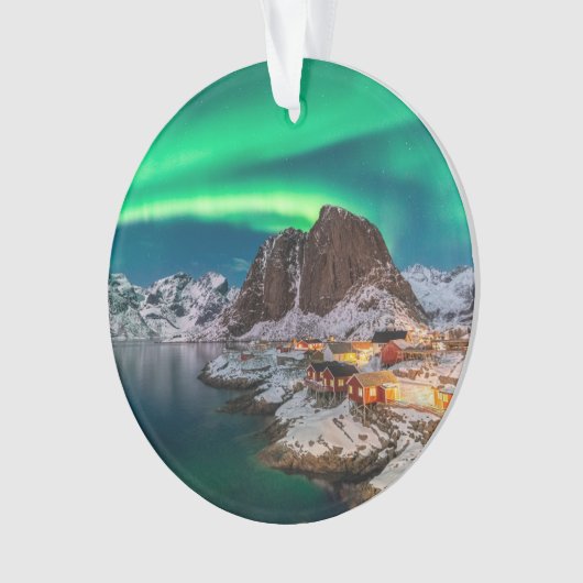 Küstenlinie | Lofoten Islands, Hamnoy, Norwegen Ornament (Vorderseite)