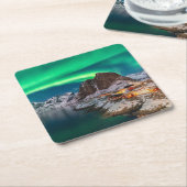 Küstenlinie | Lofoten Islands, Hamnoy, Norwegen Rechteckiger Pappuntersetzer (angewinkelt)