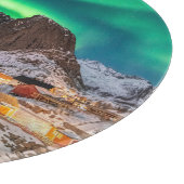 Küstenlinie | Lofoten Islands, Hamnoy, Norwegen Schneidebrett (Ecke)