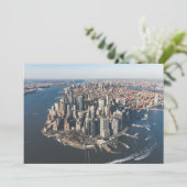 Küstenlinie | Manhattan, New York City Dankeskarte (Stehend Vorderseite)