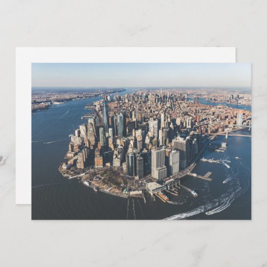 Küstenlinie | Manhattan, New York City Dankeskarte (Vorne/Hinten)