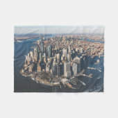 Küstenlinie | Manhattan, New York City Fleecedecke (Vorderseite (Horizontal))