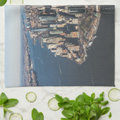 Küstenlinie | Manhattan, New York City Geschirrtuch (Gefaltet)