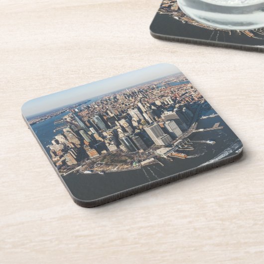 Küstenlinie | Manhattan, New York City Getränkeuntersetzer (Linke Seite)