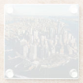 Küstenlinie | Manhattan, New York City Glasuntersetzer (Rückseite)