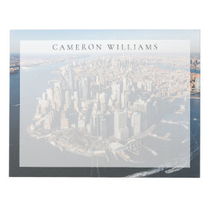 Küstenlinie Manhattan, New York City Notizblock