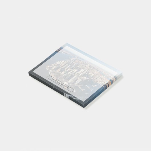 Küstenlinie | Manhattan, New York City Post-it Klebezettel (angewinkelt)