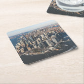 Küstenlinie | Manhattan, New York City Rechteckiger Pappuntersetzer (angewinkelt)