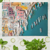 Küstenlinie | Neapel Italien Geschirrtuch (Gefaltet)