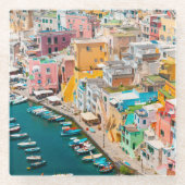 Küstenlinie | Neapel Italien Glasuntersetzer (Vorderseite)