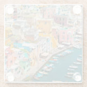 Küstenlinie | Neapel Italien Glasuntersetzer (Rückseite)