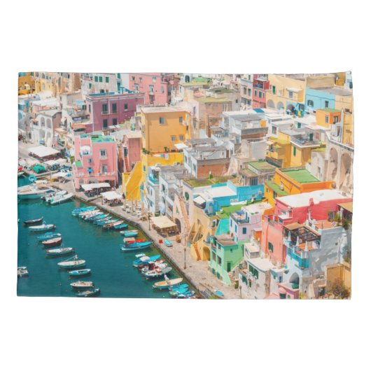 Küstenlinie | Neapel Italien Kissenbezug (Rückseite)