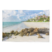 Küstenlinie | Neapel Pier, Südwestflorida Kissenbezug (Rückseite)