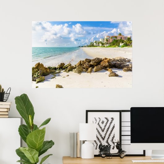 Küstenlinie | Neapel Pier, Südwestflorida Poster (Heimbüro)