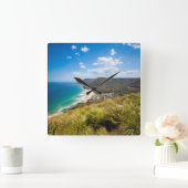 Küstenlinie | New South Wales, Australien Quadratische Wanduhr (Zuhause)