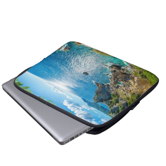 Küstenlinie | Palaiokastritsa, Korfu, Griechenland Laptopschutzhülle (Vorne Knopf)