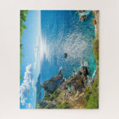 Küstenlinie | Palaiokastritsa, Korfu, Griechenland Puzzle (Vertikal)