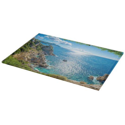 Küstenlinie | Palaiokastritsa, Korfu, Griechenland Schneidebrett (Ecke)