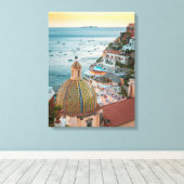 Küstenlinie | Positano, Amalfi Coast, Italien Leinwanddruck (Insitu (Holzboden))