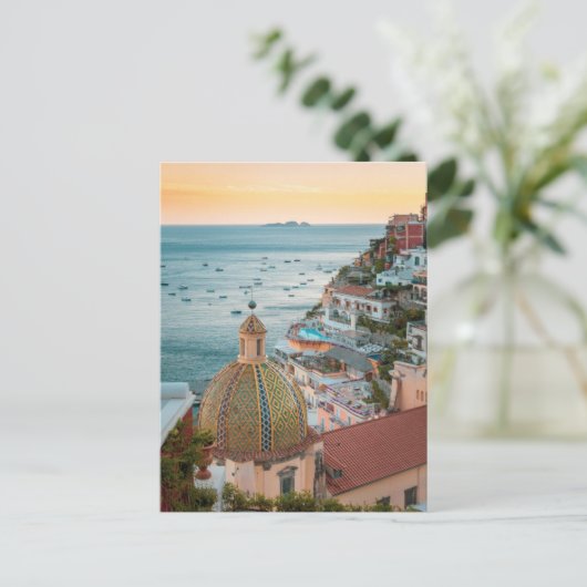 Küstenlinie | Positano, Amalfi Coast, Italien Postkarte (Stehend Vorderseite)