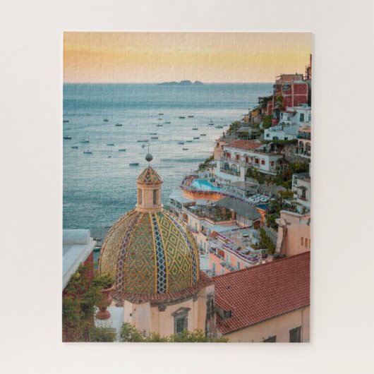 Küstenlinie | Positano, Amalfi Coast, Italien Puzzle (Vertikal)