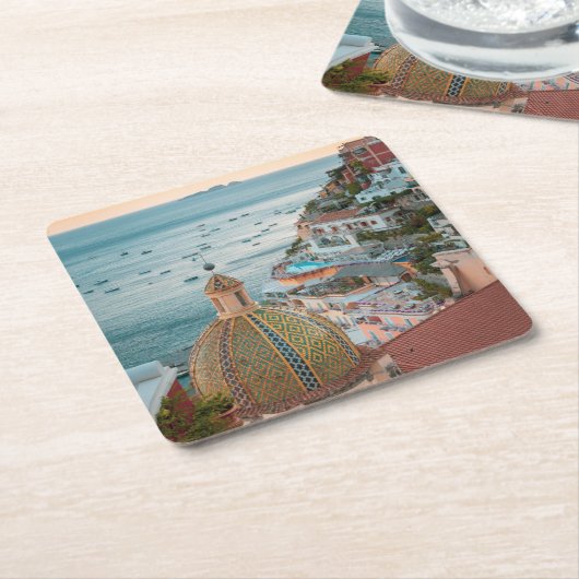 Küstenlinie | Positano, Amalfi Coast, Italien Rechteckiger Pappuntersetzer (angewinkelt)