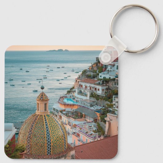 Küstenlinie | Positano, Amalfi Coast, Italien Schlüsselanhänger (Rückseite)