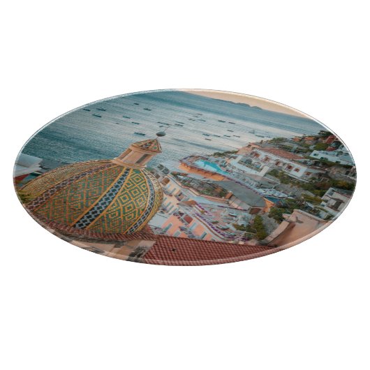 Küstenlinie | Positano, Amalfi Coast, Italien Schneidebrett (Ecke)