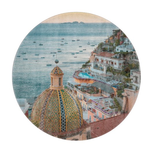 Küstenlinie | Positano, Amalfi Coast, Italien Schneidebrett (Vorderseite)