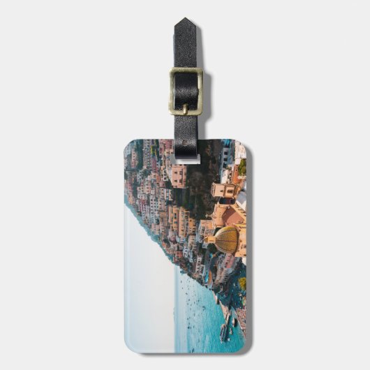Küstenlinie | Positano Italien, Cliffside Village Gepäckanhänger (Vorderseite vertikal)