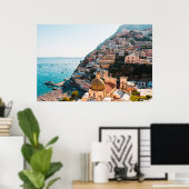 Küstenlinie | Positano Italien, Cliffside Village Poster (Heimbüro)