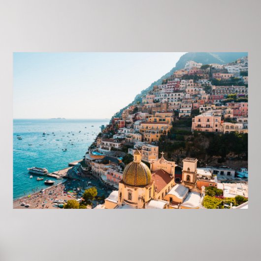 Küstenlinie | Positano Italien, Cliffside Village Poster (Vorne)