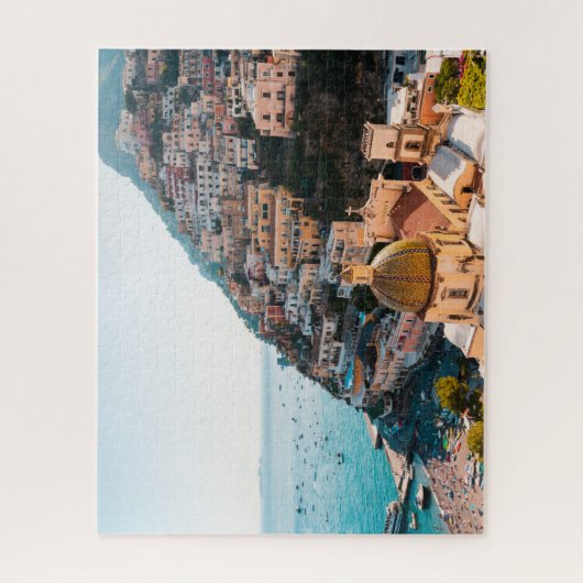 Küstenlinie | Positano Italien, Cliffside Village Puzzle (Vertikal)